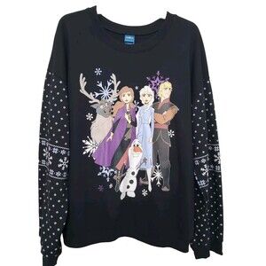 Disney Frozen II Sweatshirt Size 3XL Anna Elsa Kristoff Olaf Sven LIGHTS UP